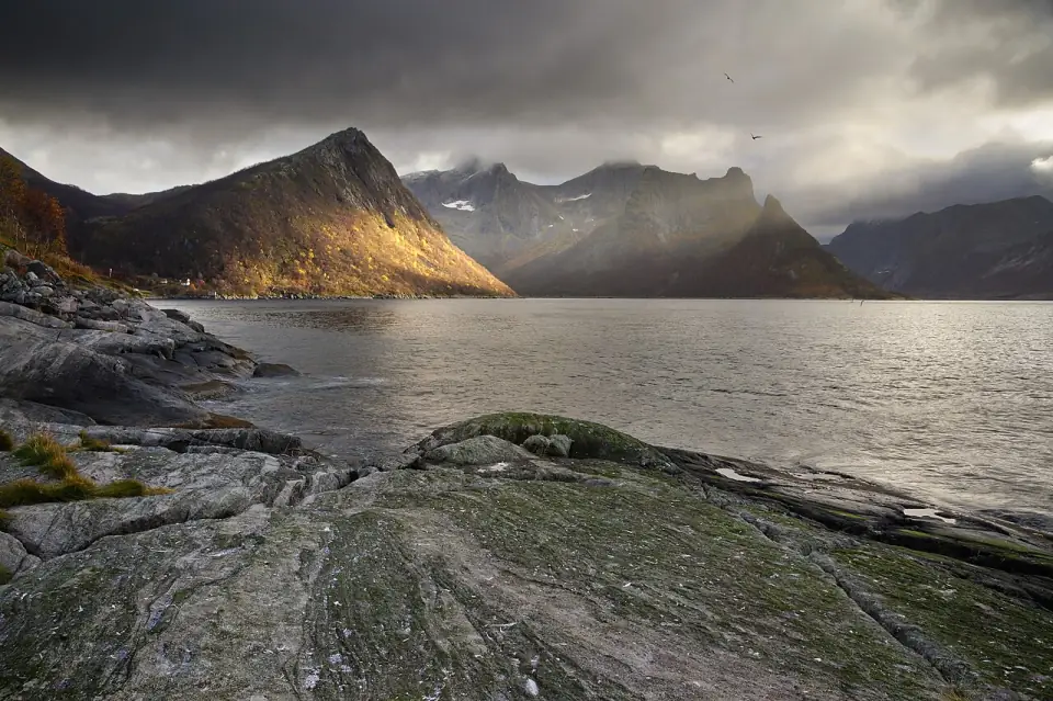 Riven, Keipen and Øyfjorden from Husøy, Troms, Norway, 2012 October