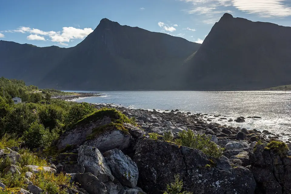 Steinfjorden from Tungeneset in Senja, Troms og Finnmark, Norway, 2022 August