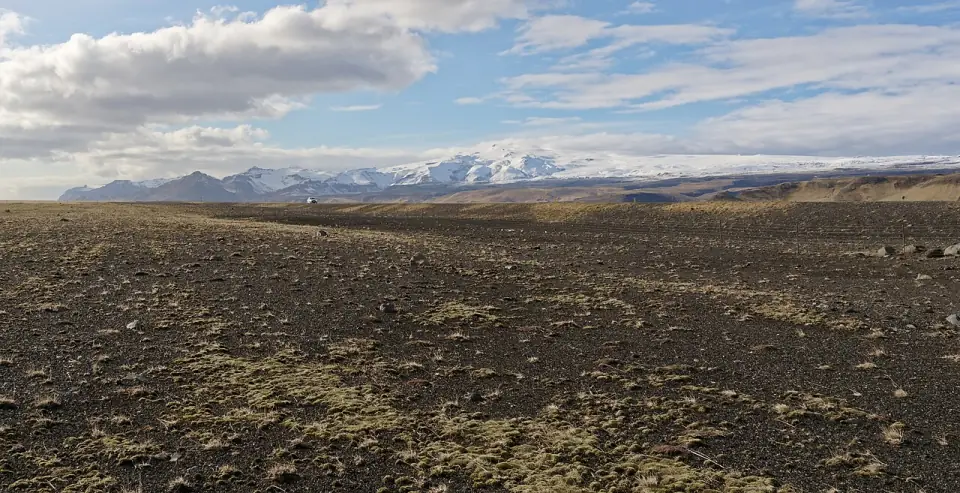 View of Eyjafjallajökull from the parking on Road number 1, Iceland, 20230501 1725 4074